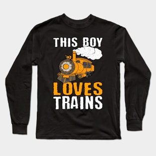 This Boy Loves Trains Long Sleeve T-Shirt